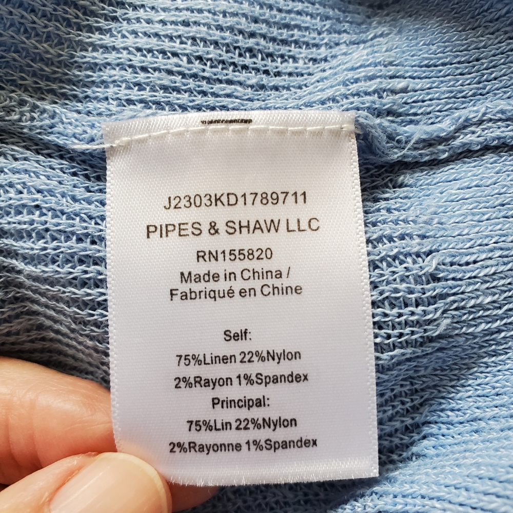 Veronica Beard Saville Ruched Sheer V Neck Pullover.  Size Large - Picture 6 of 6